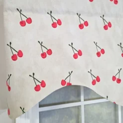 RLF Home Cherry Dance Cornice Valance - 100% Cotton With Ivory Lining 50" X 17" Cream -RLF Home Sales GUEST 2327f2b5 8ede 4d87 a0af 10b8b3c7fda2