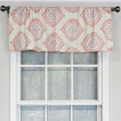 RLF Home Exquisite Tailored 100% Cotton With Fully Lined 3" Rod Pocket Valnance For Windows 50" X 14" Scarlet 6 RLF Home Exquisite Tailored 100% Cotton With Fully Lined 3" Rod Pocket Valnance For Windows 50" X 14" Scarlet - Image 4