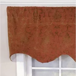 RLF Home 3" Rod Pocket High Quality Fabric Kamau Garnet Regal Valance For Windows 50" X 17" Garnet -RLF Home Sales GUEST 26489713 2115 47bb 884a ea8e3e2434d1