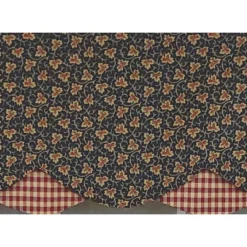 RLF Home 3" Rod Pocket High Quality Fabric Andover Petticoat Valance For Windows 50" X 15" Navy -RLF Home Sales GUEST 28db0e1a c8e8 4854 af75 f298bd46707f