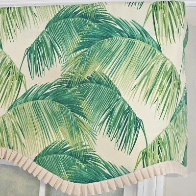 RLF Home 100% Cotton Tortola Provance Fully Lined Windows Rod Pocket Valance 50" X 15" Green 7 RLF Home 100% Cotton Tortola Provance Fully Lined Windows Rod Pocket Valance 50" X 15" Green - Image 5