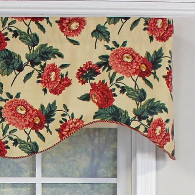 RLF Home Ennis Corded Cornice 100% Cotton With Fully Lined 3" Rod Pocket Valnance For Windows 50" X 17" Butter 4 RLF Home Ennis Corded Cornice 100% Cotton With Fully Lined 3" Rod Pocket Valnance For Windows 50" X 17" Butter - Image 2