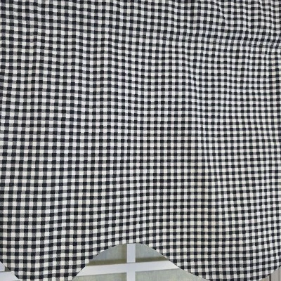 RLF Home 100% Cotton Gingham Regal With Poly/Cotton Ivory Lining Rod Pocket Valance 50" X 16" Black 5 RLF Home 100% Cotton Gingham Regal With Poly/Cotton Ivory Lining Rod Pocket Valance 50" X 16" Black - Image 3