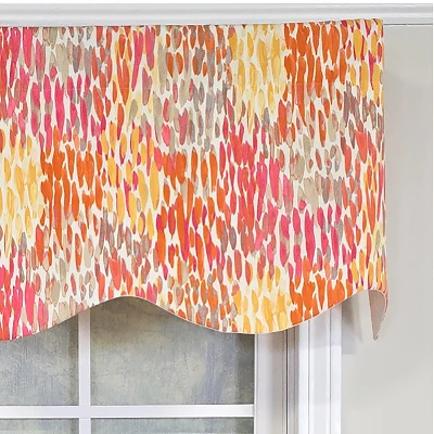 RLF Home 100% Cotton Dazzle Provance With Poly/Cotton Ivory Lining Rod Pocket Valance 50" X 17" Orange 7 RLF Home 100% Cotton Dazzle Provance With Poly/Cotton Ivory Lining Rod Pocket Valance 50" X 17" Orange - Image 5
