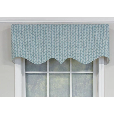 RLF Home Circles Regal 100% Cotton With Fully Lined 3" Rod Pocket Valnance For Windows 50" X 17" Spa 3 RLF Home Circles Regal 100% Cotton With Fully Lined 3" Rod Pocket Valnance For Windows 50" X 17" Spa