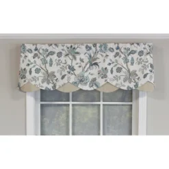Gianna Petticoat 3in Rod Pocket Contrast Bottom Fabric Valance 50in X 15in By RLF Home -RLF Home Sales GUEST 36dfbd5e 733c 4f93 8109 c60d95228281