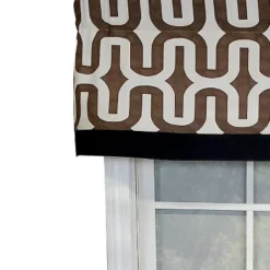RLF Home Embrace Banded 100% Cotton With Fully Lined 3" Rod Pocket Valnance For Windows 50" X 15" Brown -RLF Home Sales GUEST 3710960c 7a1f 4c2e af29 d7253bc1ca26