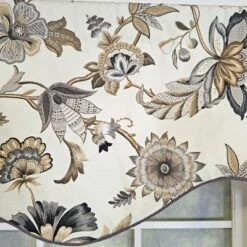 RLF Home 100% Cotton Zanzibar Cornice With Poly/Cotton Ivory Lining Rod Pocket Valance 50" X 17" Gray 10 RLF Home 100% Cotton Zanzibar Cornice With Poly/Cotton Ivory Lining Rod Pocket Valance 50" X 17" Gray -RLF Home Sales GUEST 394e26d8 0077 42b0 83b7 e3e7fe492fe6