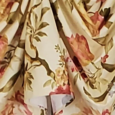 RLF Home Casa Di Diori 3-Scoop Victory Swag Center 25" Tails Elegant Window Treatment 4" Top Tabs 50" X 18" Cameo Cream 4 RLF Home Casa Di Diori 3-Scoop Victory Swag Center 25" Tails Elegant Window Treatment 4" Top Tabs 50" X 18" Cameo Cream - Image 2