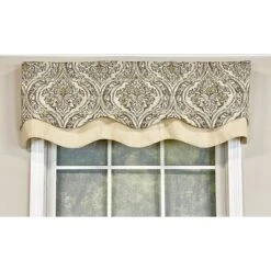 Diamond Damask Glory Window Valance 3in Rod Pocket Layered 50in X 16in By RLF Home -RLF Home Sales GUEST 3d60c231 c8fe 41f8 b9f7 31676bd5d645