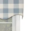 Grande Check Regal Style 3" Rod Pocket Valance 50" X 17" Blue By RLF Home