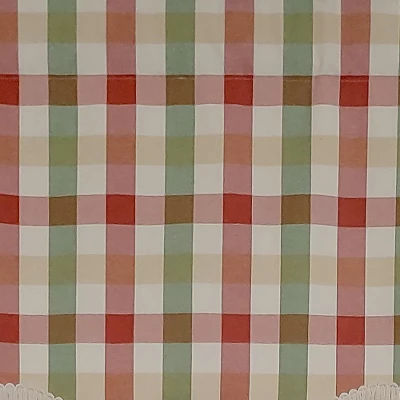 RLF Home Bison Check Trimmed Provance 3" Rod Pocket Lining Luxurious And Elegant Window Treatment Valance 50" X 15" Multi 4 RLF Home Bison Check Trimmed Provance 3" Rod Pocket Lining Luxurious And Elegant Window Treatment Valance 50" X 15" Multi - Image 3