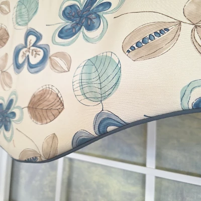 RLF Home 100% Cotton Jolly Cornice Fully Lined Windows Rod Pocket Valance 50" X 17" Cream 7 RLF Home 100% Cotton Jolly Cornice Fully Lined Windows Rod Pocket Valance 50" X 17" Cream - Image 5