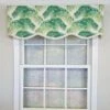 RLF Home 100% Cotton Tortola Provance Fully Lined Windows Rod Pocket Valance 50" X 15" Green