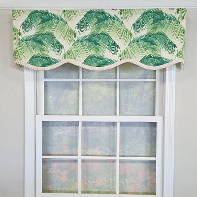 RLF Home 100% Cotton Tortola Provance Fully Lined Windows Rod Pocket Valance 50" X 15" Green 3 RLF Home 100% Cotton Tortola Provance Fully Lined Windows Rod Pocket Valance 50" X 15" Green