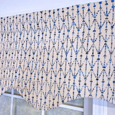 RLF Home 100% Cotton Sassari Regal With Poly/Cotton Ivory Lining Rod Pocket Valance 50" X 15" Natural 5 RLF Home 100% Cotton Sassari Regal With Poly/Cotton Ivory Lining Rod Pocket Valance 50" X 15" Natural - Image 3