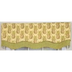 RLF Home 100% Cotton Kingston Glory Fully Lined Windows Rod Pocket Valance 50" X 16" Yellow -RLF Home Sales GUEST 464d318d 169e 4193 a007 3472f2ef5f18