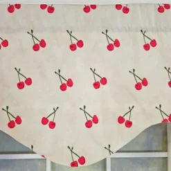 RLF Home Cherry Dance Cornice Valance - 100% Cotton With Ivory Lining 50" X 17" Cream -RLF Home Sales GUEST 46e8c3fd 86d5 4bcd a573 df839f1c91a9