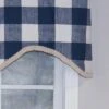 Buffalo Check Style All Season 3" Rod Pocket Valance 50" X 17" Navy By RLF Home -RLF Home Sales GUEST 474bf1c6 201f 4d71 97db 5c22279a568a