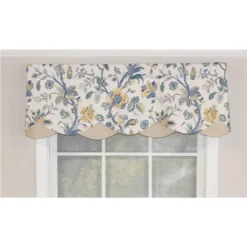 Gianna Petticoat 3in Rod Pocket Contrast Bottom Fabric Valance 50in X 15in By RLF Home -RLF Home Sales GUEST 4803a2ff 7e64 4f87 b061 004817f41c57