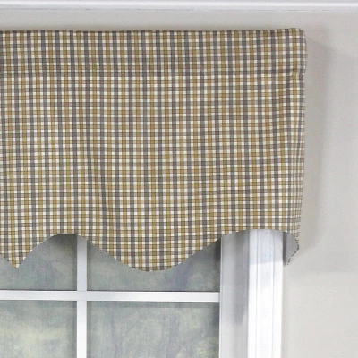 RLF Home Gee Regal 100% Cotton With Fully Lined 3" Rod Pocket Valnance For Windows 50" X 17" Gray 4 RLF Home Gee Regal 100% Cotton With Fully Lined 3" Rod Pocket Valnance For Windows 50" X 17" Gray - Image 2