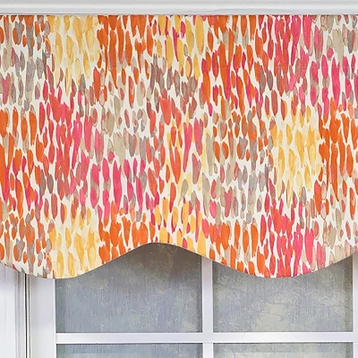RLF Home 100% Cotton Dazzle Provance With Poly/Cotton Ivory Lining Rod Pocket Valance 50" X 17" Orange 6 RLF Home 100% Cotton Dazzle Provance With Poly/Cotton Ivory Lining Rod Pocket Valance 50" X 17" Orange - Image 4