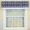 RLF Home She Shells Banded Valance Collection - 100% Cotton With Ivory Lining 50" X 16" Navy -RLF Home Sales GUEST 4a719305 b2b4 4a60 8e99 67ad061080ba