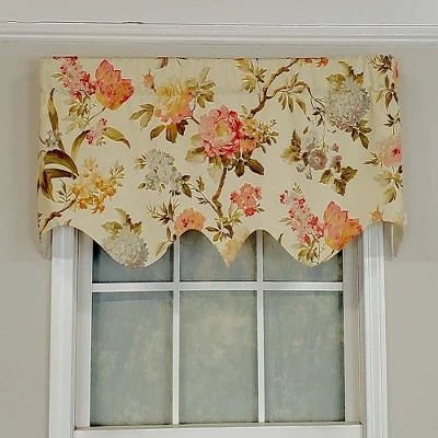 RLF Home Casa Di Fiori Window Treatment Regal Premium Quality Valance 3" Rod Pocket 50" X 17" Cameo Cream 3 RLF Home Casa Di Fiori Window Treatment Regal Premium Quality Valance 3" Rod Pocket 50" X 17" Cameo Cream