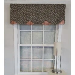 RLF Home 3" Rod Pocket High Quality Fabric Andover Petticoat Valance For Windows 50" X 15" Navy