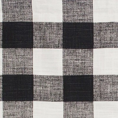 Grande Check Regal Style 3" Rod Pocket Valance 50" X 17" Black By RLF Home 4 Grande Check Regal Style 3" Rod Pocket Valance 50" X 17" Black By RLF Home - Image 2