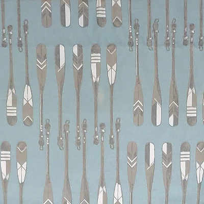 RLF Home Paddle Away Cornice 100% Cotton With Fully Lined 3" Rod Pocket Valnance For Windows 50" X 17" Spa 5 RLF Home Paddle Away Cornice 100% Cotton With Fully Lined 3" Rod Pocket Valnance For Windows 50" X 17" Spa - Image 3