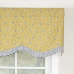RLF Home Freida Ruffled Provance 100% Cotton With Fully Lined 3" Rod Pocket Valnance For Windows 50" X 15" Cornflower -RLF Home Sales GUEST 532b7c68 5693 4c79 b2f6 7bf737b40eee