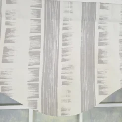 RLF Home 100% Cotton Jaspeado Cornice With Poly/Cotton Ivory Lining Rod Pocket Valance 50" X 17" Gray -RLF Home Sales GUEST 5542f453 a3e2 4053 b7dc d09ef157e4b4