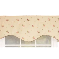 RLF Home Hillside Corded Cornice 100% Cotton With Fully Lined 3" Rod Pocket Valnance For Windows 50" X 17" Natural -RLF Home Sales GUEST 56199792 3bbf 4e83 9a8d bd6e5290b230