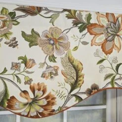 RLF Home 100% Cotton Zanzibar Cornice With Poly/Cotton Lining Rod Pocket Valance 50" X 17" Orange -RLF Home Sales GUEST 579d6628 8a86 4542 80ed c81231986e15