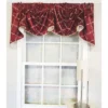 RLF Home 3" Rod Pocket High Quality Fabric Summit Diamond 2-Scoop Empire Valance With Trim For Windows 40" X 25" Wine -RLF Home Sales GUEST 5a4ed8c1 0ea9 4f93 86a6 fac68d533c4e