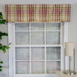 RLF Home 100% Polyester Syon Park Tailored Unlined Windows Rod Pocket Valance 51" X 12" Amber