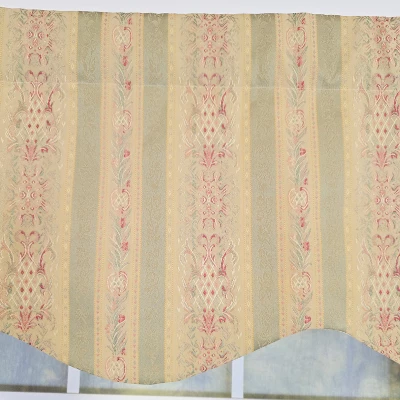 RLF Home 100% Cotton Kuriyama Provance Fully Lined Windows Rod Pocket Valance 50" X 15" Beige 5 RLF Home 100% Cotton Kuriyama Provance Fully Lined Windows Rod Pocket Valance 50" X 15" Beige - Image 3