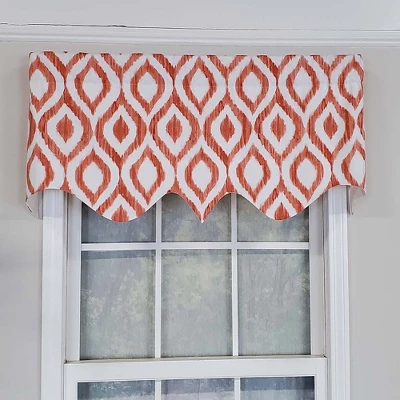 RLF Home Zamya Regal Window Treatment Premium Quality Valance 3" Rod Pocket 50" X 17" Tangerine 3 RLF Home Zamya Regal Window Treatment Premium Quality Valance 3" Rod Pocket 50" X 17" Tangerine