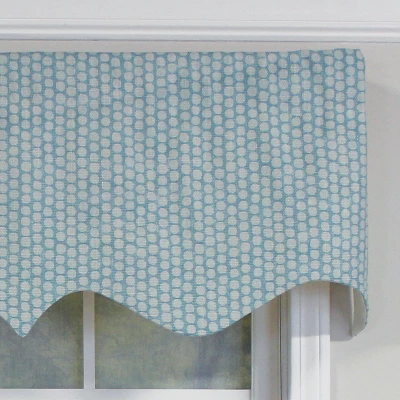 RLF Home Circles Regal 100% Cotton With Fully Lined 3" Rod Pocket Valnance For Windows 50" X 17" Spa 4 RLF Home Circles Regal 100% Cotton With Fully Lined 3" Rod Pocket Valnance For Windows 50" X 17" Spa - Image 2