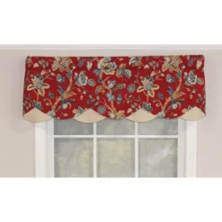 Gianna Petticoat 3in Rod Pocket Contrast Bottom Fabric Valance 50in X 15in By RLF Home -RLF Home Sales GUEST 65774b10 6476 4e9f 818a 6207c59a07ba