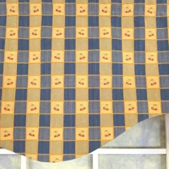 RLF Home 100% Cotton Cherry Plaid Cornice Fully Lined Windows Rod Pocket Valance 50" X 17" Navy -RLF Home Sales GUEST 659e02db f2b4 46dd 80a7 9b3ef11235b0