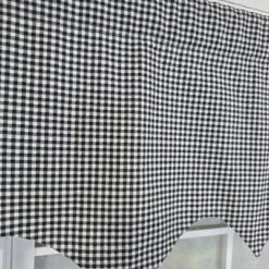 RLF Home 100% Cotton Gingham Regal With Poly/Cotton Ivory Lining Rod Pocket Valance 50" X 16" Black 10 RLF Home 100% Cotton Gingham Regal With Poly/Cotton Ivory Lining Rod Pocket Valance 50" X 16" Black -RLF Home Sales GUEST 66bcc1a1 12ca 4d0c 8dd1 6b62a9cac938