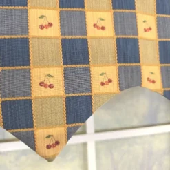 RLF Home 100% Cotton Cherry Squares Regal With Poly/Cotton Lining Rod Pocket Valance 50" X 15" Navy 10 RLF Home 100% Cotton Cherry Squares Regal With Poly/Cotton Lining Rod Pocket Valance 50" X 15" Navy -RLF Home Sales GUEST 6795641b 48a9 4fcf a73c b5fdde0c4f63