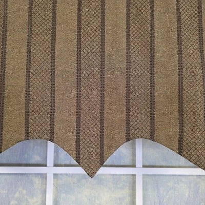 RLF Home 100% Cotton Bronte Regal With Poly/Cotton Ivory Lining Rod Pocket Valance 50" X 16" Olive 6 RLF Home 100% Cotton Bronte Regal With Poly/Cotton Ivory Lining Rod Pocket Valance 50" X 16" Olive - Image 4