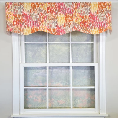 RLF Home 100% Cotton Dazzle Provance With Poly/Cotton Ivory Lining Rod Pocket Valance 50" X 17" Orange 3 RLF Home 100% Cotton Dazzle Provance With Poly/Cotton Ivory Lining Rod Pocket Valance 50" X 17" Orange