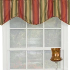 RLF Home Meri Weather Corded Cornice 100% Cotton With Fully Lined 3" Rod Pocket Valnance For Windows 50" X 17" Garden -RLF Home Sales GUEST 6ae96a7a 0370 4f6a 97d9 f1982e65e33e