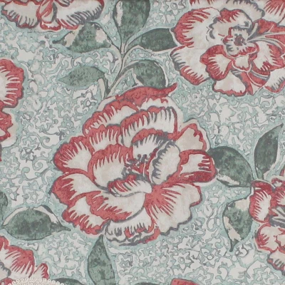 RLF Home Peony Bowl Trimmed Provance 100% Cotton With Fully Lined 3" Rod Pocket Valnance For Windows 50" X 15" Coral 5 RLF Home Peony Bowl Trimmed Provance 100% Cotton With Fully Lined 3" Rod Pocket Valnance For Windows 50" X 15" Coral - Image 3