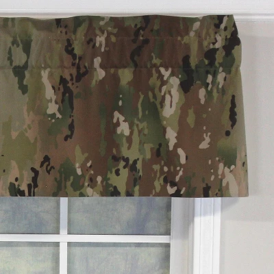 RLF Home Cloak Tailored 100% Cotton With Fully Lined 3" Rod Pocket Valnance For Windows 50" X 14" Green 4 RLF Home Cloak Tailored 100% Cotton With Fully Lined 3" Rod Pocket Valnance For Windows 50" X 14" Green - Image 2