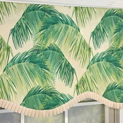 RLF Home 100% Cotton Tortola Provance Fully Lined Windows Rod Pocket Valance 50" X 15" Green 5 RLF Home 100% Cotton Tortola Provance Fully Lined Windows Rod Pocket Valance 50" X 15" Green - Image 3